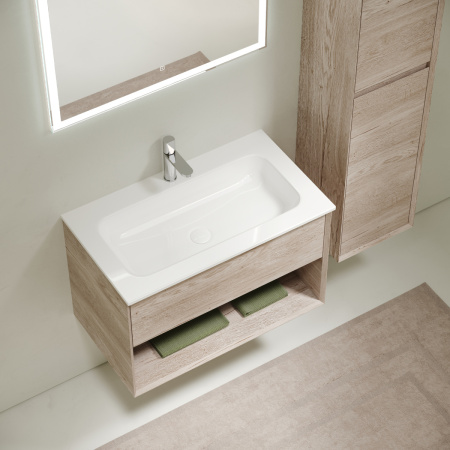 Тумба под раковину Sancos Marmi 1.0 MR1.080EG 80х40 подвесная цвет коричневый